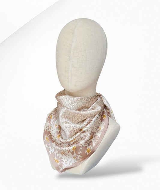 Beige Sand Silk Scarf