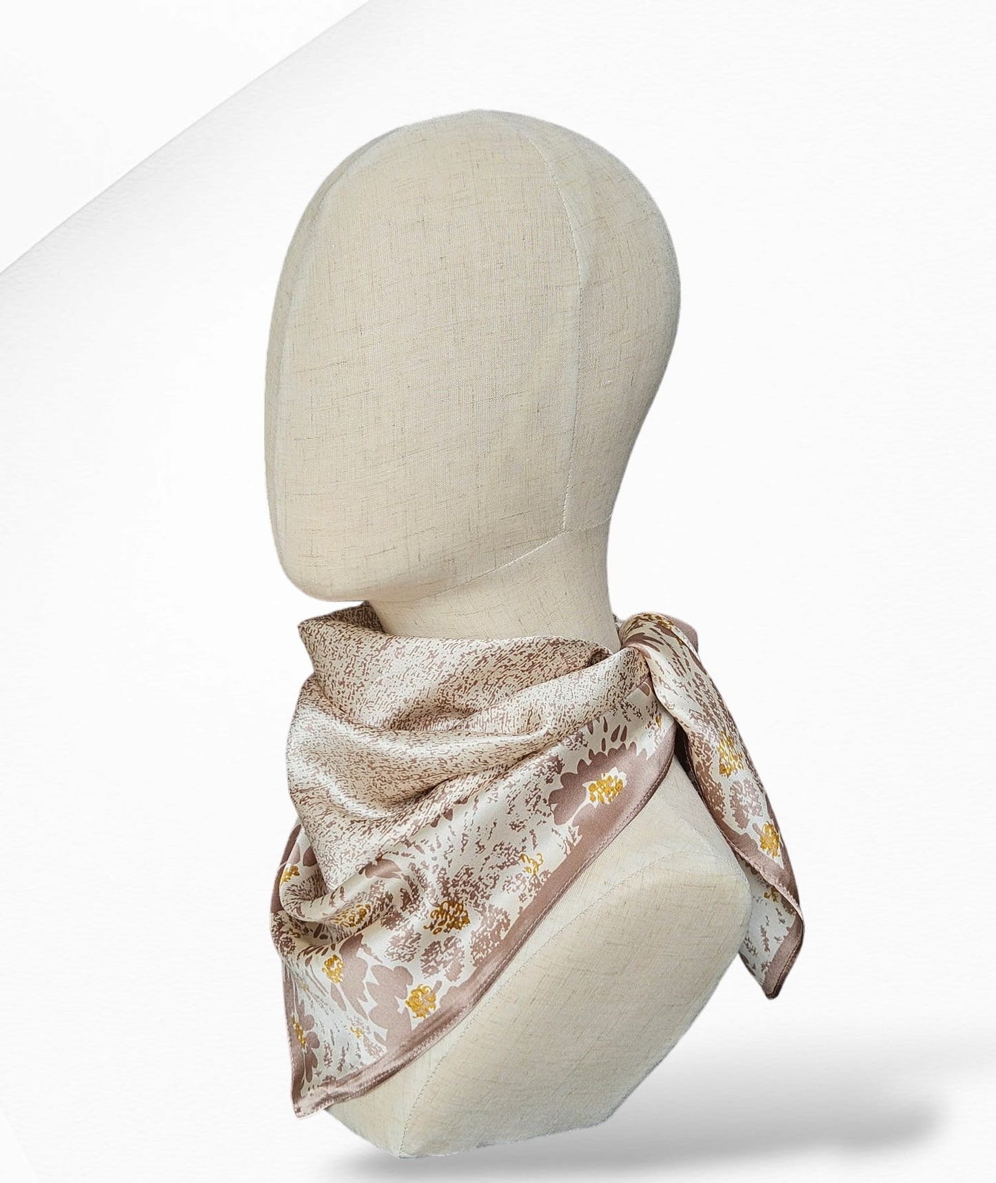 Beige Sand Silk Scarf