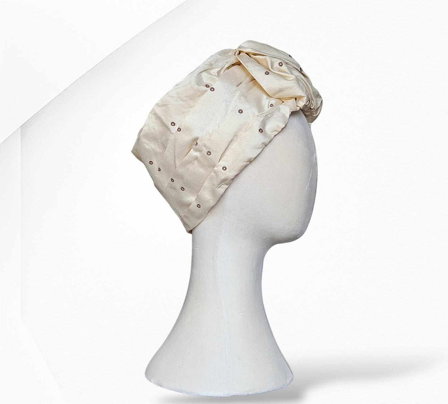 Off White Cai Silk turban Headwear