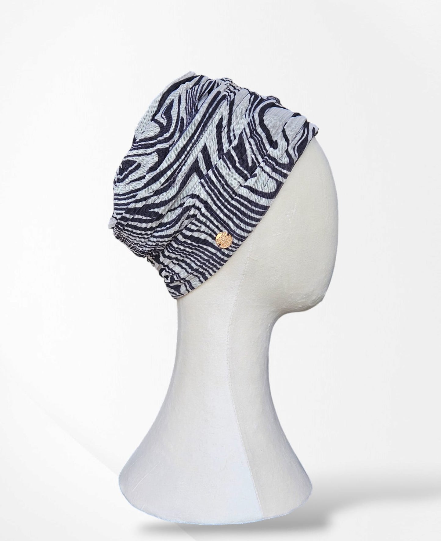 Black and Grey Ava 2 Piece Turban