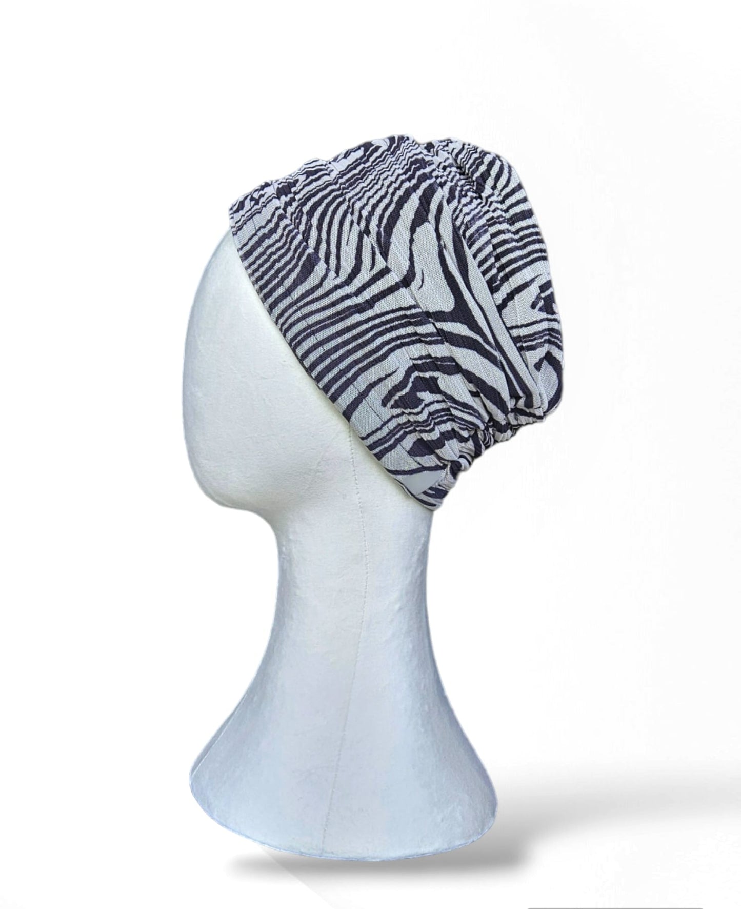 Black and Grey Ava 2 Piece Turban