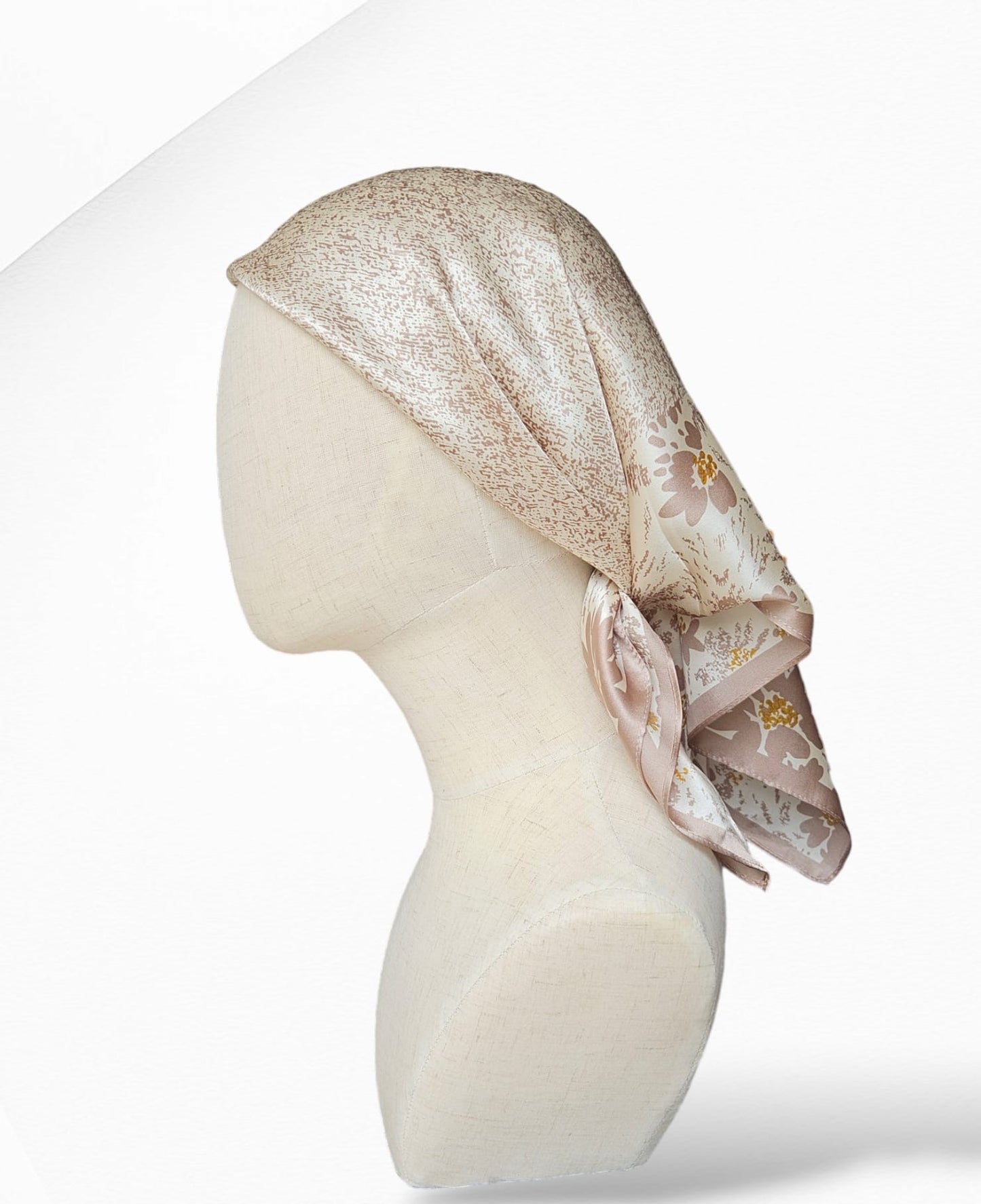 Beige Sand Silk Scarf