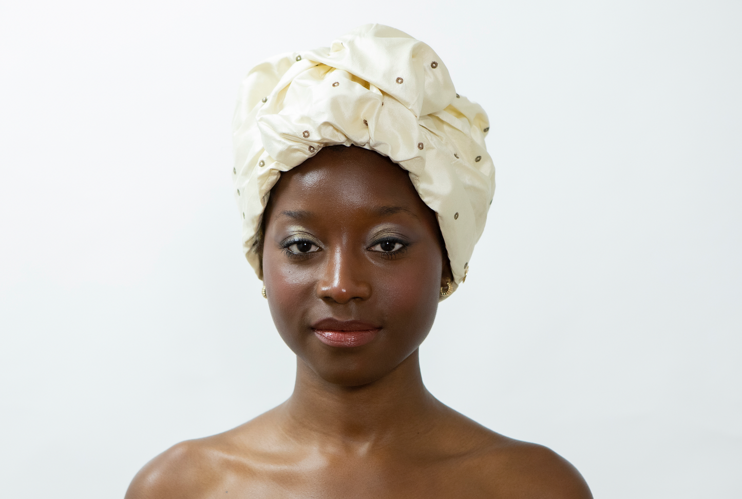 Off White Cai Silk turban Headwear